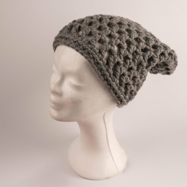 SLOUCHY HAT ΓΚΡΙ 40% ΜΑΛΛΙ