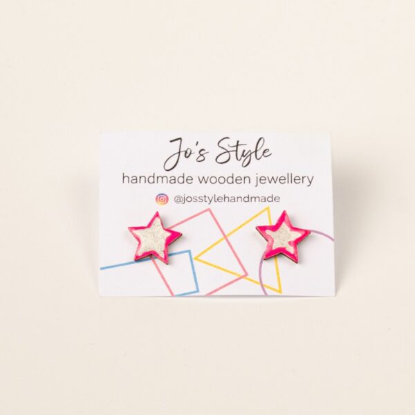 Mini Stars Silver/Fuchsia